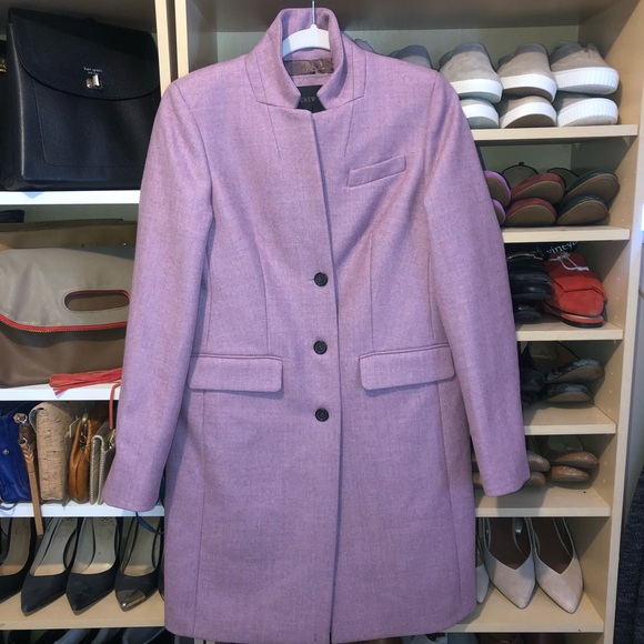 NWT J Crew Regent Topcoat Serge Wool Cotton Candy 8 - Picture 4 of 7